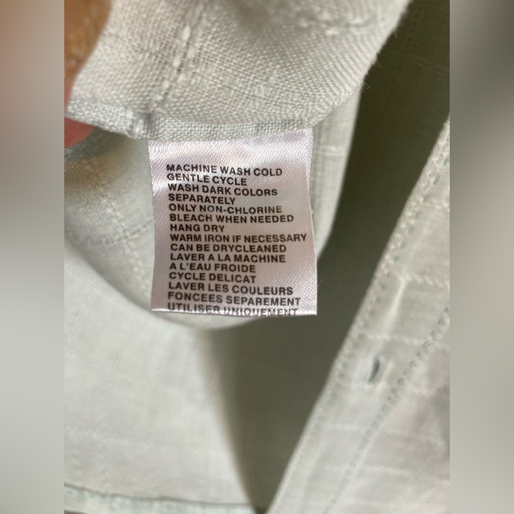 Tommy Bahama Men's XL 100% Linen Light Green Long Sleeve Button Up shirt - Picture 4 of 12